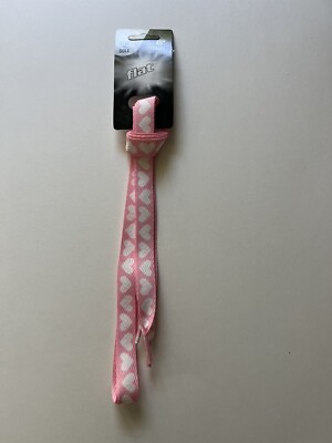 Sof Sole 45'' Flat Light Pink Laces With White Hearts NWT