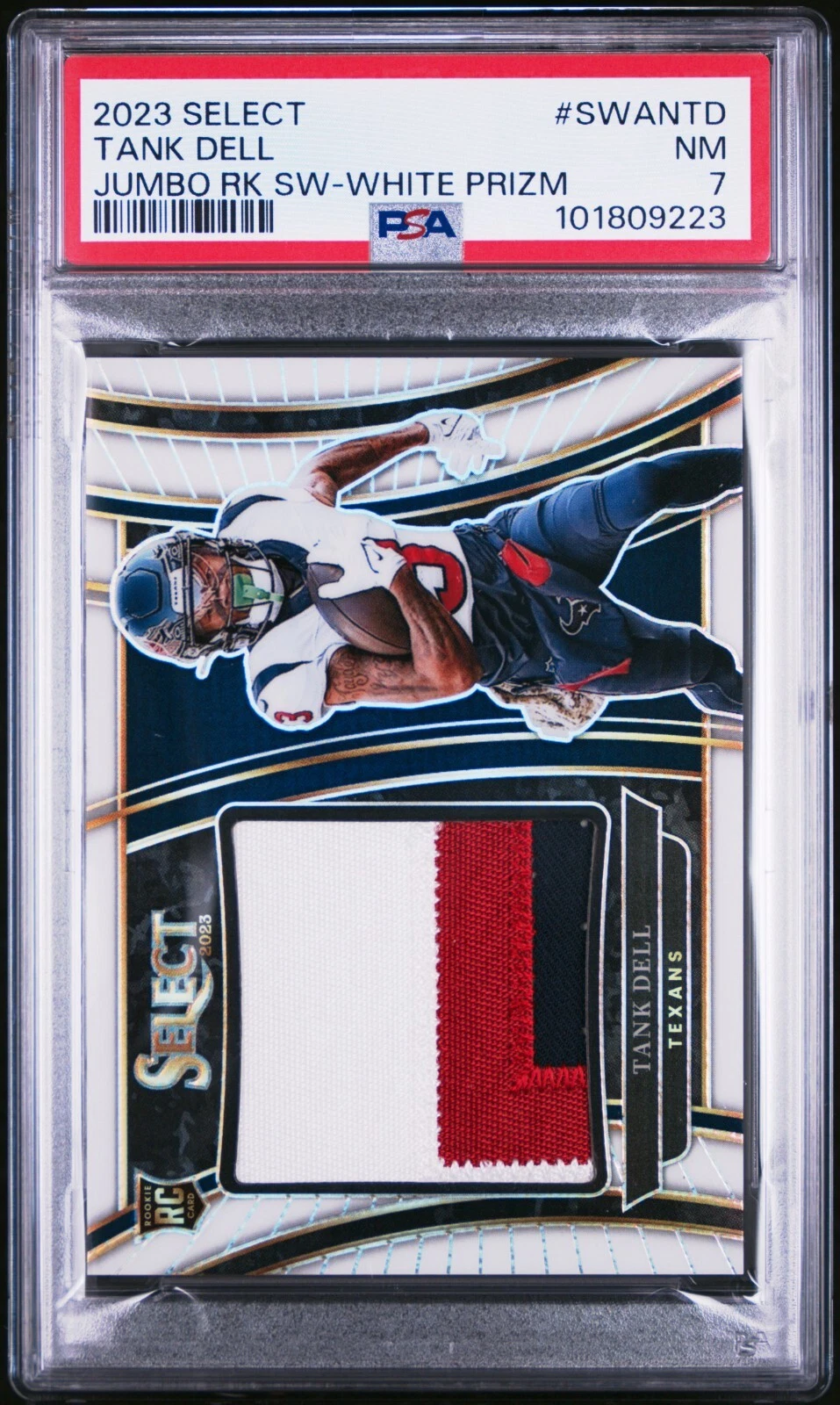 Tank Dell Panini Select Jumbo Rookie Swatches #SWANTD White Prizm