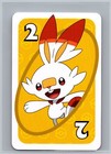 Scorbunny YELLOW Two Pokemon UNO JAPANESE Card Game Pocket Monsters Back 2