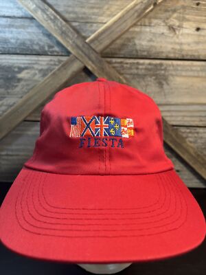 Fiesta Embroidered Logo Cap Hat Red SnapBack