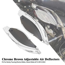 Chrom Batwing Verkleidung Braun Luftabweiser Für Harley 14+ Street Electra Glide