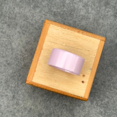 Pink Ceramic Breast Cancer Awareness Wide Cigar Ring 12MM