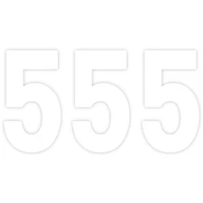 Factory Effex Pro Number 5 - White - 7" | 02-4355