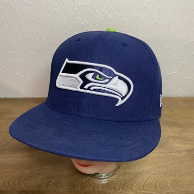NFL Seattle Seahawks Fitted Hat 3/8 New Era 59Fifty Retro
