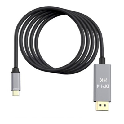 USB Type C to DisplayPort 1.4 Cable With Power Delivery For Home Entertainment