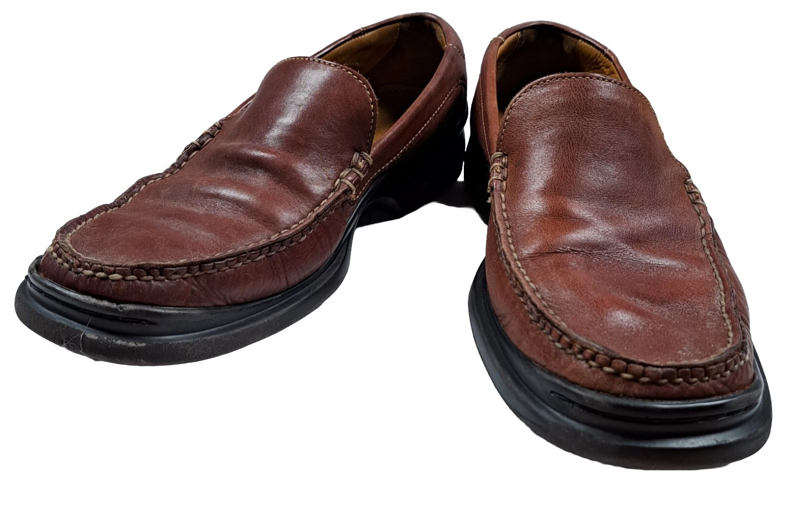 NIKE Scarpe mocassini uomo Cole Haan Nik Air taglia 10 pelle marrone