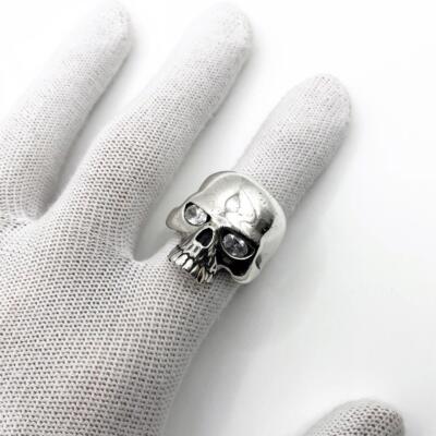 Crazy Pig Large Evil Skull Ring K18 Fang Custom US 8.5 | eBay