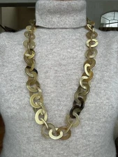 HWK Designs: Buffalo Horn Link Necklace - 36" length