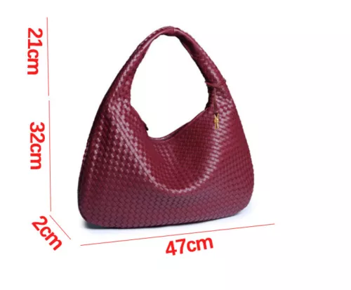 Large Capacity Woven Handbag Ladies Hobo Tote Designer Soft Leather Shoulder Bag - Picture 4 of 43