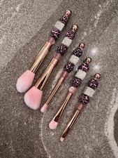 Makeup Brush Set Beaded 5 Piece Set Custom Rose Gold