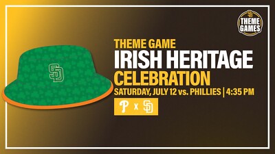 San Diego Padres Themed Irish Bucket Hat from game on 7/12/2025 PRESALE