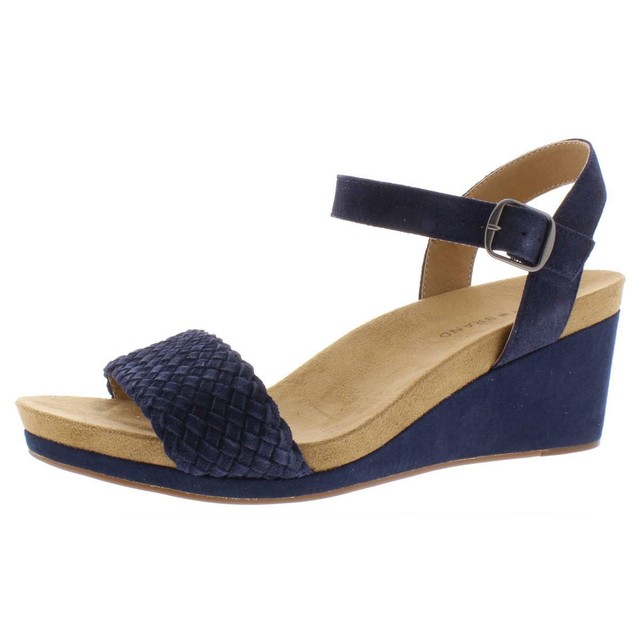 wide fit navy wedge sandals