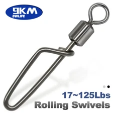 25Pc Rolling Swivel Coastlock Snap Quick Change Clip Stainless Fishing Connector