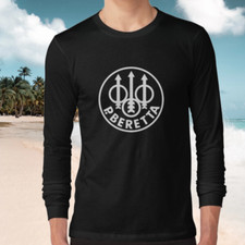 Beretta Firearms Motto Black Logo Long Sleeve T-Shirt Funny Size S to 5XL