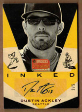 2013 PANINI AMERICA'S PASTIME INKED RED DUSTIN ACKLEY #2/5 AUTO