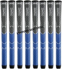 Winn Dri-Tac Golf Grips Standard 60 Round Gray/Blue Soft Tacky -Set of 8