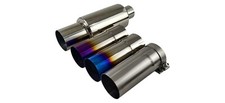Universal Clamp On Titanium Exhaust Tip Jdm Bosozuku Style In 102mm
