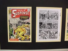 Production Art Jack Kirby pg8 Tales of Suspense #41 matted w cover & page prints