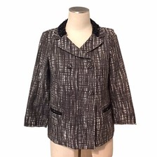J Crew Collection Tweed Blazer Embellished Collar Jacket Contessa Women  s Sz 4