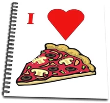 3dRose db_60647_3 I Love Pizza Mini Notepad, 4 by 4"
