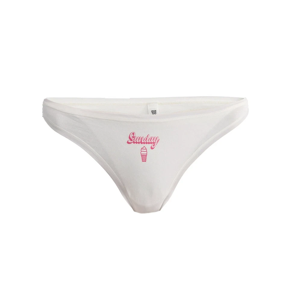 No Boundaries Junior Cotton Days of the Week Thong Panties 7 Pack XS (0-2) - Image 4 of 4