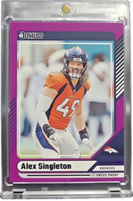 2024 Donruss #231 Alex Singleton Press Proof Purple Denver Broncos