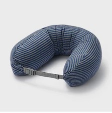 MUJI Comfort-Fit Neck Cushion navy gray Approximately 16 x 64 cm Travel New