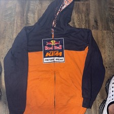 Red Bull KTM Factory Racing Hoodie Orange/Blue Medium Retro