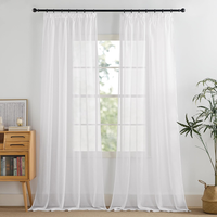 Gardinen Mit KräUselband Vorhang Weiß Transparent Wohnzimmer