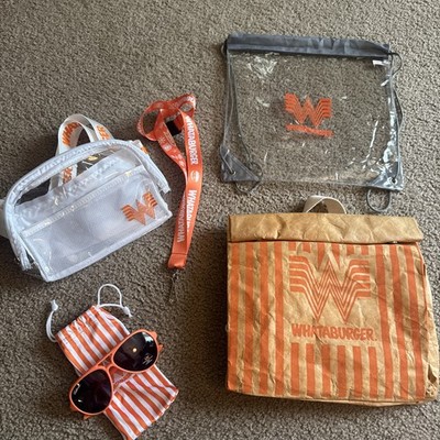 Lot Of Promotional Whataburger Items Backpack Sunglasses Hip Pack