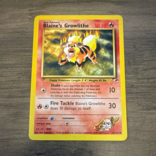 Blaine's Growlithe 35/132 Gym Heroes Regular Uncommon Pokemon Card WotC