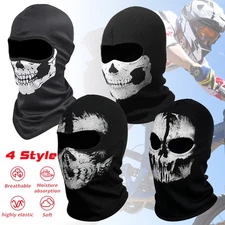 4PCS/Set Ghost Skull Balaclava Skeleton Full Face Mask Games Cosplay Halloween 