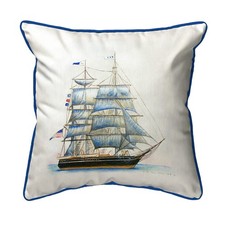Betsy Drake Whaling Ship Large Indoor Outdoor Pillow 18x18
