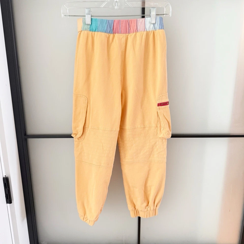 Matilda Jane Boys Too Cool Jogger Pants Size 8 Gold Cotton Knit - Image 3 of 4