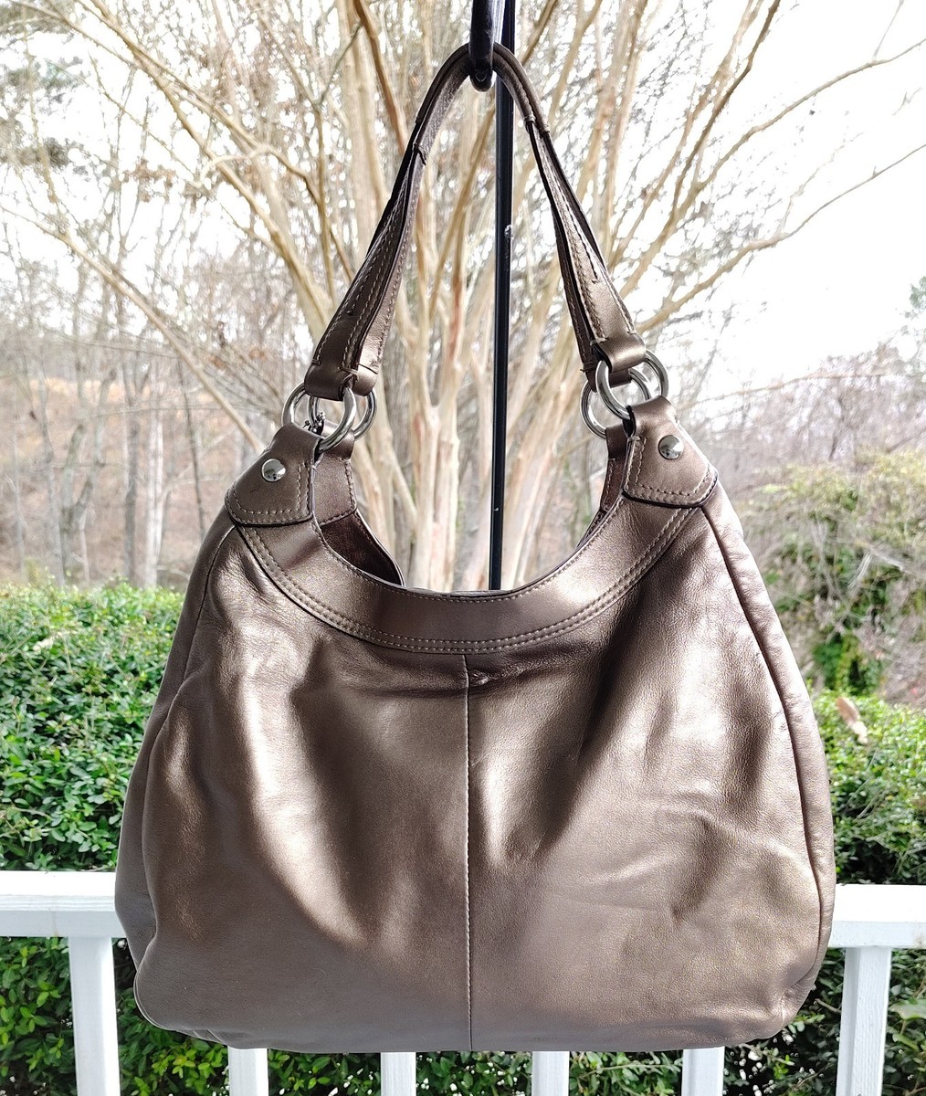 COACH F17062 MEDIUM VINTAGE LYNN SOHO GOLD LEATHER HOBO | eBay