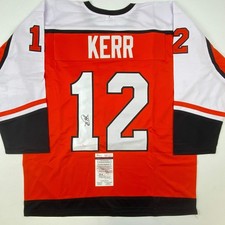 Autographed/Signed TIM KERR Philadelphia Orange Hockey Jersey JSA COA Auto