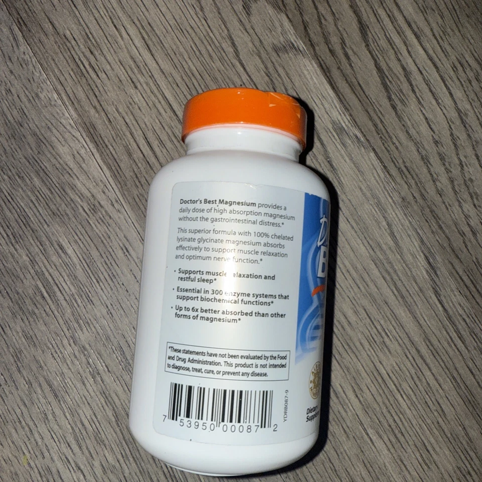 Magnesio de Alta Absorción, 240 Comprimidos (100 mg Por Comprimido) Foto 3 de 3