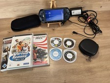 Sony PlayStation Portable PSP E1004 Handheld Konsole Schwarz 7 Spiele + Kabel