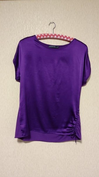 Women Hallhuber Shirt Purple Viscose 36 / S / 44