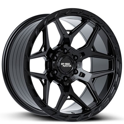 20x10 Off-Road Monster Wheels M40 Gloss Black Rims (4pcs)