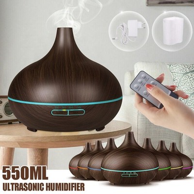 Luftbefeuchter LED Ultraschall Duftöl Aroma Diffuser Humidifier Diffusor 550ML