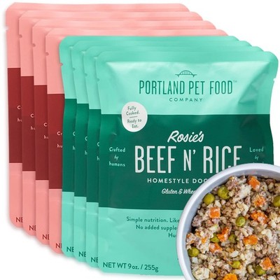 Portland Pet Food Company Fresh Dog Food Pouches  HumanGrade Toppers Wet Pet ...