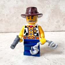LEGO Western Town Sceriffo Cowboy Pistolero Manette Far West Minifigure