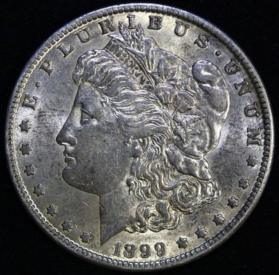 1899-O Morgan Silver Dollar Better Date New Orleans 90% Silver AU #a2
