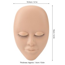 3D Eyelash Mannequin Head With Double Layer Lashes For Makeup Training