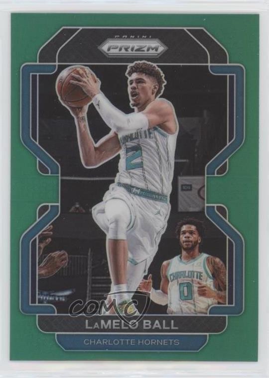 2021-22 Panini Prizm Green Prizm LaMelo Ball #185 0y8b