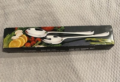 Studio Nova Silverado HT100 Salad Server Set 12.5'' NIB. NH3-1142