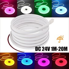 24v Flexible Led Strip Waterproof Sign Neon Lights Silicone Tube 1m 2m 3m 5m Usa