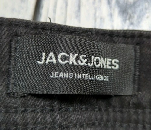 Jack & Jones Liam Skinny Slim Fit Men's Denim Jeans Black W30 L34 - Picture 5 of 8