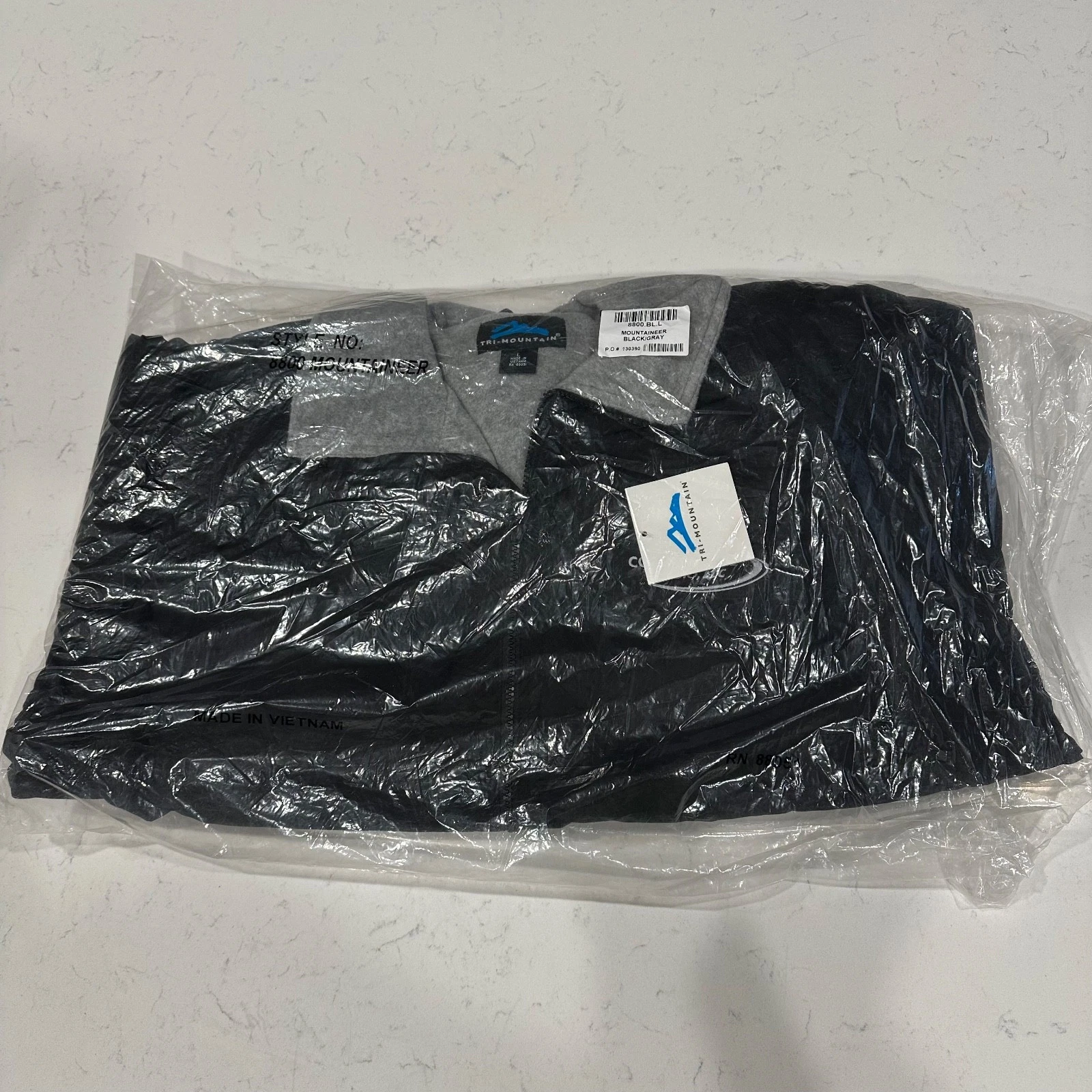Tri Mountain Jacket Waterproof Men's Black/Gray Jacket Size 2XL